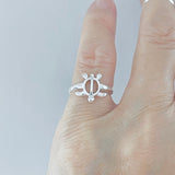 Sterling Silver High Polish Turtle Ring, Ocean Animal Rings, Beach Jewelry