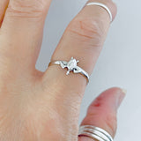 Sterling Silver Small Tortoise Ring, Turtle Rings, Ocean Animals