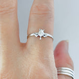 Sterling Silver Small Tortoise Ring, Turtle Rings, Ocean Animals