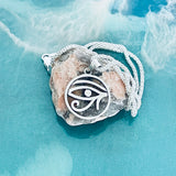 Sterling Silver Eye of Horus Necklace, Silver Chain, Religious Necklaces, Eye of Ra Chains