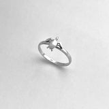 Sterling Silver Small Tortoise Ring, Turtle Rings, Ocean Animals