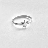 Sterling Silver Small Tortoise Ring, Turtle Rings, Ocean Animals