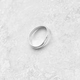 Sterling Silver High Polish Curve Thumb Band, Silver Ring, Stackable Wedding Bands