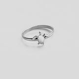 Sterling Silver Small Tortoise Ring, Turtle Rings, Ocean Animals