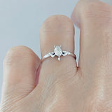 Sterling Silver Small Tortoise Ring, Turtle Rings, Ocean Animals