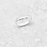 Sterling Silver High Polish Curve Thumb Band, Silver Ring, Stackable Wedding Bands