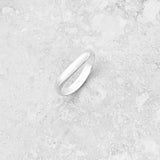 Sterling Silver High Polish Curve Thumb Band, Silver Ring, Stackable Wedding Bands