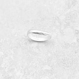 Sterling Silver High Polish Curve Thumb Band, Silver Ring, Stackable Wedding Bands