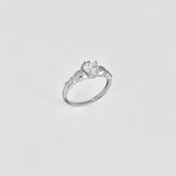 Sterling SilverClear CZ Heart Irish Claddagh Ring, April Birthstone Rings, Love/Friendship Jewelry