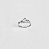 Sterling SilverClear CZ Heart Irish Claddagh Ring, April Birthstone Rings, Love/Friendship Jewelry