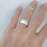 Sterling Silver Unisex 8MM High Polish wedding Band, Silver Rings, Stackable Bands