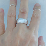 Sterling Silver Unisex 8MM High Polish wedding Band, Silver Rings, Stackable Bands