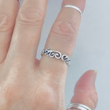 Sterling Silver Eternity Swirls Band Ring, Filigree Wedding Rings, Swirly Jewelry