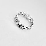 Sterling Silver Eternity Swirls Band Ring, Filigree Wedding Rings, Swirly Jewelry
