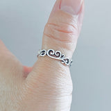 Sterling Silver Eternity Swirls Band Ring, Filigree Wedding Rings, Swirly Jewelry