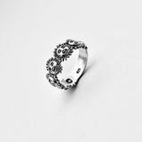 925 Sterling Silver Unisex Sunny Faces Band Ring | Sunshine Boho Sun Jewelry