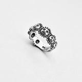 925 Sterling Silver Unisex Sunny Faces Band Ring | Sunshine Boho Sun Jewelry