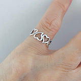 Sterling Silver Four Hearts Toe Ring, Silver Rings, Love Heart Jewelry