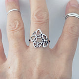Sterling Sterling Three Butterfly Ring, Animal Rings, Spirit Bugs