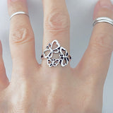 925 Sterling Silver Three Butterfly Ring | Boho Spirit Animal Insect Jewelry
