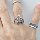 Sterling Sterling Three Butterfly Ring, Animal Rings, Spirit Bugs
