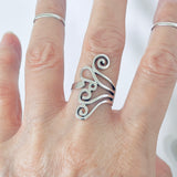 Sterling Silver Swirl Ring, Silver Ring, Statement Rings, Spiral Jewelry