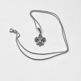 Sterling Silver Small Filigree Fleur De Lis Necklace, Silver Necklaces, Saints Chain, France, Lily