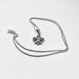 Sterling Silver Small Filigree Fleur De Lis Necklace, Silver Necklaces, Saints Chain, France, Lily