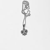 Sterling Silver Small Filigree Fleur De Lis Necklace, Silver Necklaces, Saints Chain, France, Lily