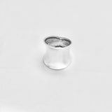 925 Sterling Silver Thin Concave Ring | Statement Boho Wide Band Silver Rings