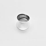 925 Sterling Silver Thin Concave Ring | Statement Boho Wide Band Silver Rings