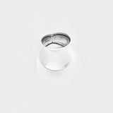 925 Sterling Silver Thin Concave Ring | Statement Boho Wide Band Silver Rings