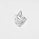 Sterling Silver Statement Swirl Wrap Ring, Boho Statement Rings, Swirly Jewelry