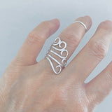 Sterling Silver Statement Swirl Wrap Ring, Boho Statement Rings, Swirly Jewelry