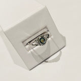 Sterling Silver Abalone Ring with Swirl, Silver Rings, Seashell Jewelry, Ocean Shells