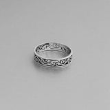 Sterling Silver Victorian Swirl Ring, Filigree Ring, Silver Ring, Silver Band