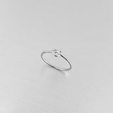 Sterling Silver Tiny Love Knot Ring, Dainty Ring, Boho Ring, Love Ring, Silver Ring