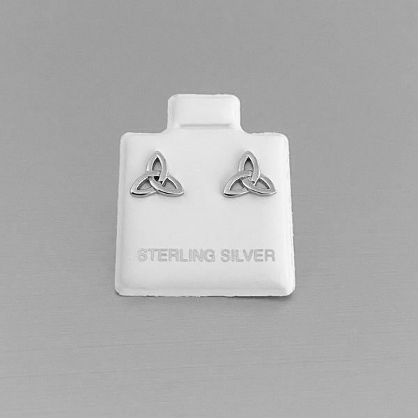 Sterling Silver Small Triquetra Earrings, Celtic Earrings, Silver Earrings, Stud Earrings
