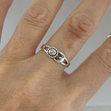 Sterling Silver Small Sun and Moon Ring. Silver Rings, Sun Ring, Celestial Ring