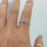 Sterling Silver Gerbera Daisy Ring, Dainty Ring, Silver Rings, Flower Ring