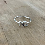 Sterling Silver XO Hugs and Kisses Ring