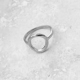 Sterling Silver Open Circle Ring, Boho Ring, Silver Ring, Halo Ring