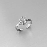 Sterling Silver CZ Apple Toe Ring, Silver Ring, Boho Ring, Apple Ring