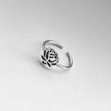 Sterling Silver Lotus Toe Ring, Flower Ring, Lotus Ring, Silver Ring, Spirit Ring