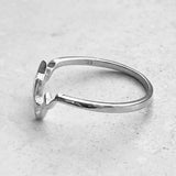 Sterling Silver Small Mountain Ring, Tree Ring, Silver Ring, Hiking Ring, Rock Ring