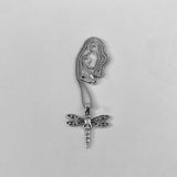 Sterling Silver Dragonfly Necklace, Silver Necklace, Boho Necklace, Spirit Necklace