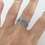 Sterling Silver Bunch of Lillies Ring, Flower Ring, Silver Rings, Lily Ring