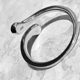 Sterling Silver Teardrop Wraparound Ring, Silver Rings, Teardrop Ring, Modern Ring
