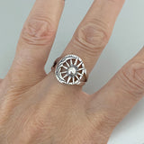 Sterling Silver Sun and Moon Ring, Silver Ring, Celestial Ring, Sunshine Ring