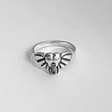 Sterling Small Elephant Head Ring, Silver Ring, Elephant Ring, Boho Ring, Animal Ring
